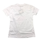 Make T-Shirt Crew Neck Solid Color With Contrast Logo Print White/Black For Boys