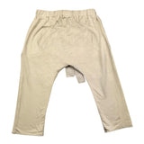 Caffe' D'Orzo Plain Trousers With Elastic Waist Beige For Baby Girl