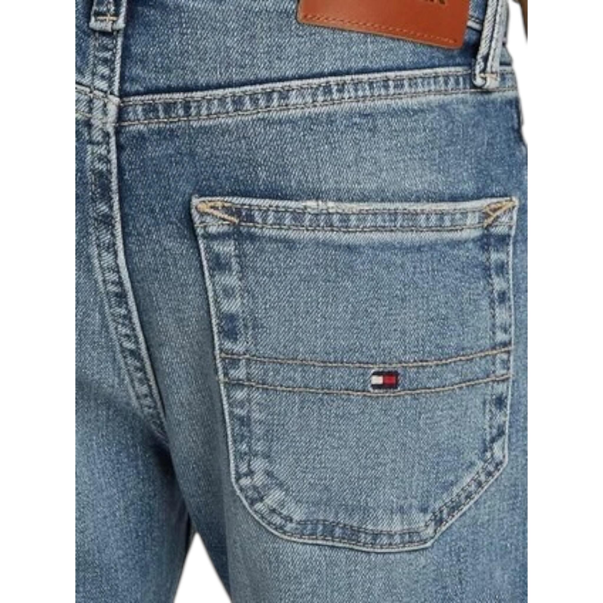 Tommy Hilfiger Jeans Tinta Unita con Girovita Regolabile per Bambino KB0KB09326X BLU TOMMY HILFIGER 