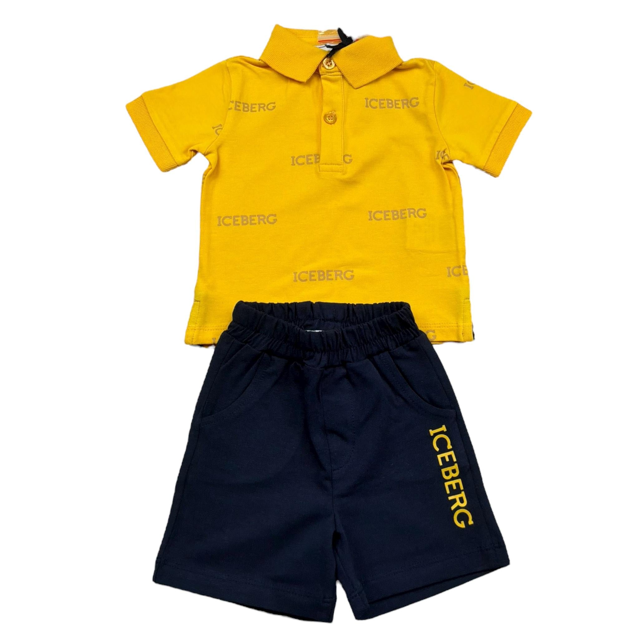 Iceberg Completo 2 Pezzi Polo-Bermuda per Neonato CCICE5101N SENAPE ICEBERG 