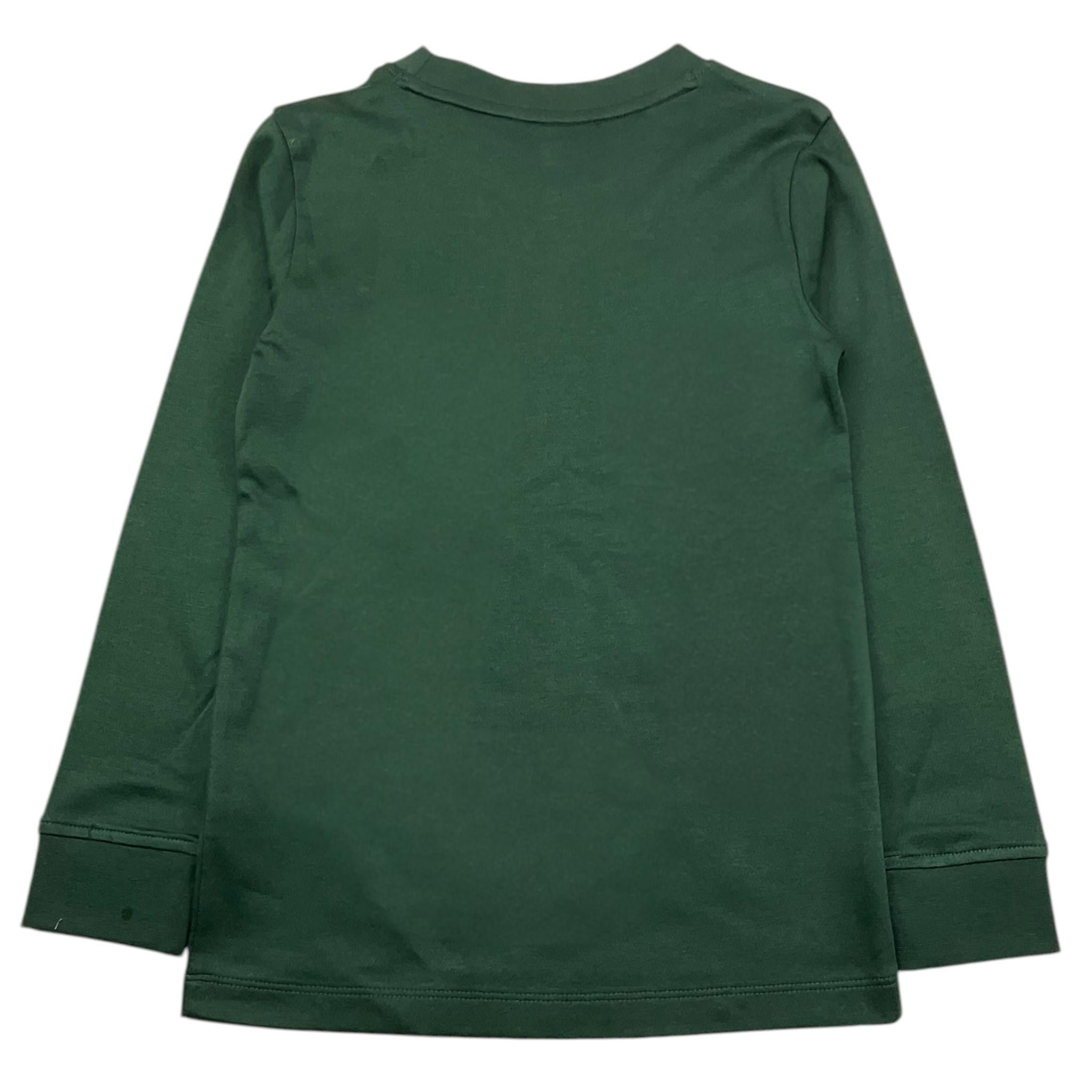 TRUSSARDI shirt girocollo tinta unita con stampa logo Verde per Bambino TBA25057TS VERDE TRUSSARDI 