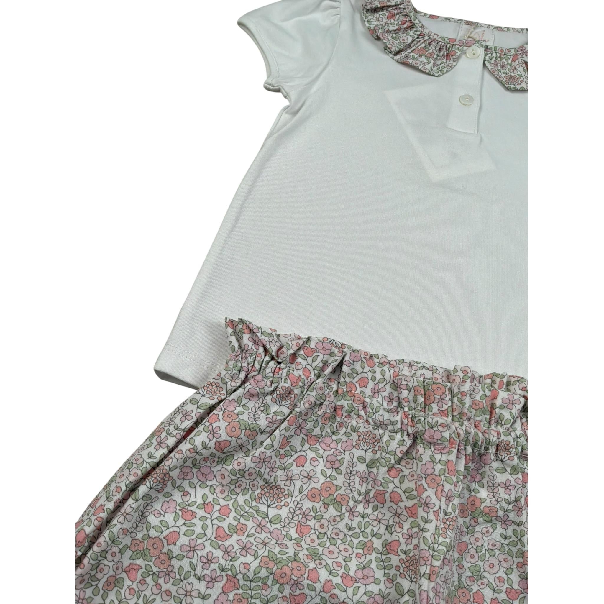 Malvi & Co Completo 2 Pezzi T-Shirt-Culotte per Neonata SCCI167CAJJ BIANCO MALVI & CO 