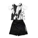 Iceberg Cmpleto 2 Pezzi T-Shirt-Bermuda Bicolore per Neonato CMBICE5101B BIANCO/NERO ICEBERG 