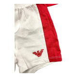 Emporio Armani 2 Piece Set T-Shirt-Bermuda Two-Tone White/Red For Newborns