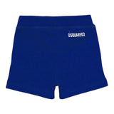 Dsquared2 Bermuda Shorts In Solid Color With Elastic Waistband Blue For Newborn