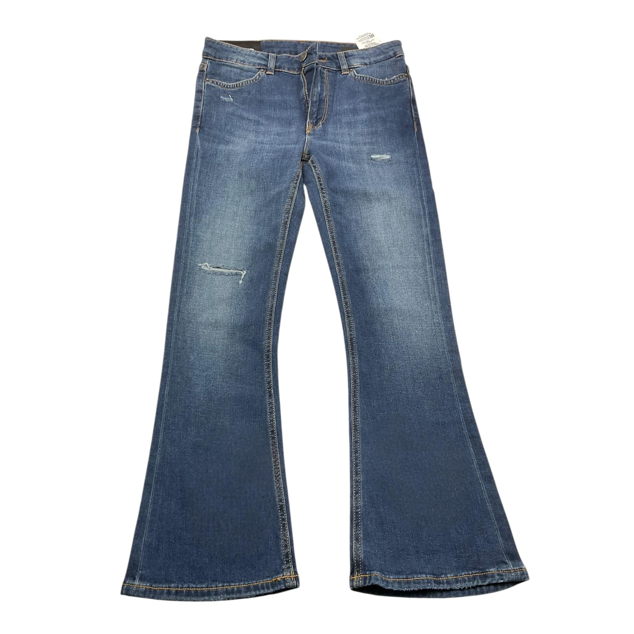 Dondup Jeans Tinta Unita Modello A Zampa per Bambina DFPA023 BLU DONDUP 