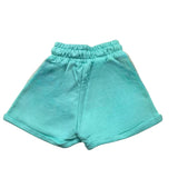 Shoe Short In Solid Color Tracksuit With Print And Elastic Waist Aqua Green For Girls