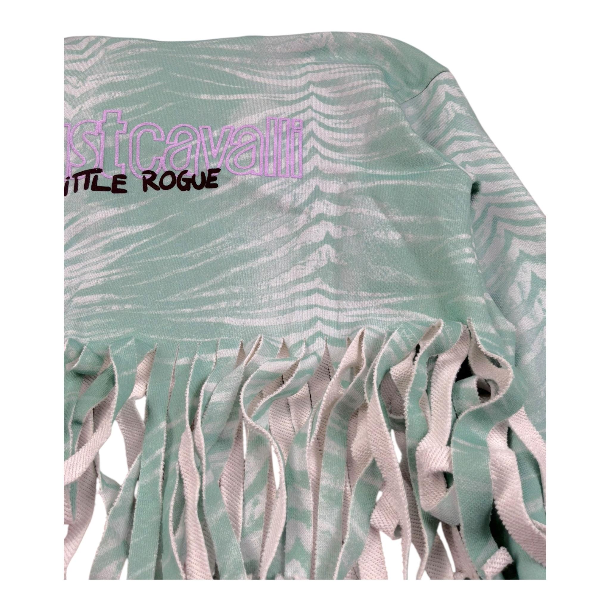 Just Cavalli Felpa Tinta Unita con Cappuccio E Frange per Bambina JGP26213FE VERDE ACQUA JUST CAVALLI 