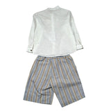 Barcellino Completo 2 Pezzi Camicia-Bermuda per Bambino 120110NJX BIANCO BARCELLINO 
