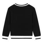 DOLCE & GABBANA felpa tinta unita gircocollo con profili in contrasto Nero per Bambino L4JWKR NERO DOLCE & GABBANA 