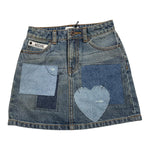 MOSCHINO gonna tinta unita in denim con girovita regolabile Azzurro per Bambina HDJ040 AZZURRO MOSCHINO 