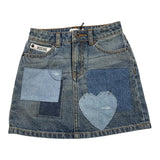 MOSCHINO gonna tinta unita in denim con girovita regolabile Azzurro per Bambina HDJ040 AZZURRO MOSCHINO 