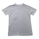 Brian Rush Baby Boy's Solid Color Crew Neck T-Shirt With Light Blue Print