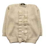 LITTLE BEAR cardigan tinta unita con rouches Panna per Neonata 5142 PANNA LITTLE BEAR 