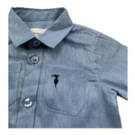 Trussardi Camicia Mezza Manica Tinta Unita con Taschino per Neonato TIP26104CA AZZURRO TRUSSARDI 