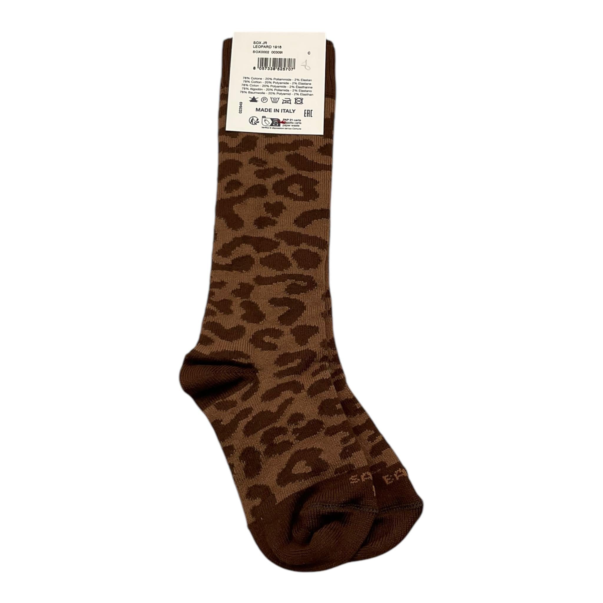 SAINT BARTH calzini tinta unita fantasia maculata Marrone per Bambina SOXJRRR MARRONE SAINT BARTH 