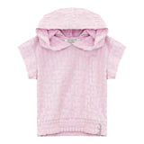 Hinnominate Solid Color Half Sleeve Hoodie Pink For Girls