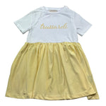 Trussardi Abito Bicolore Mezza Manica per Bambina TGP26009VE BIANCO/GIALLO TRUSSARDI 