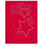 GUESS shirt girocollo tinta unita con stampa brillantinata Fuxia per Bambina J4BI09J1314X FUXIA GUESS 