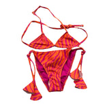4Giveness 2 Piece Swimsuit Triangle-Multi-Pattern Orange Briefs for Girls