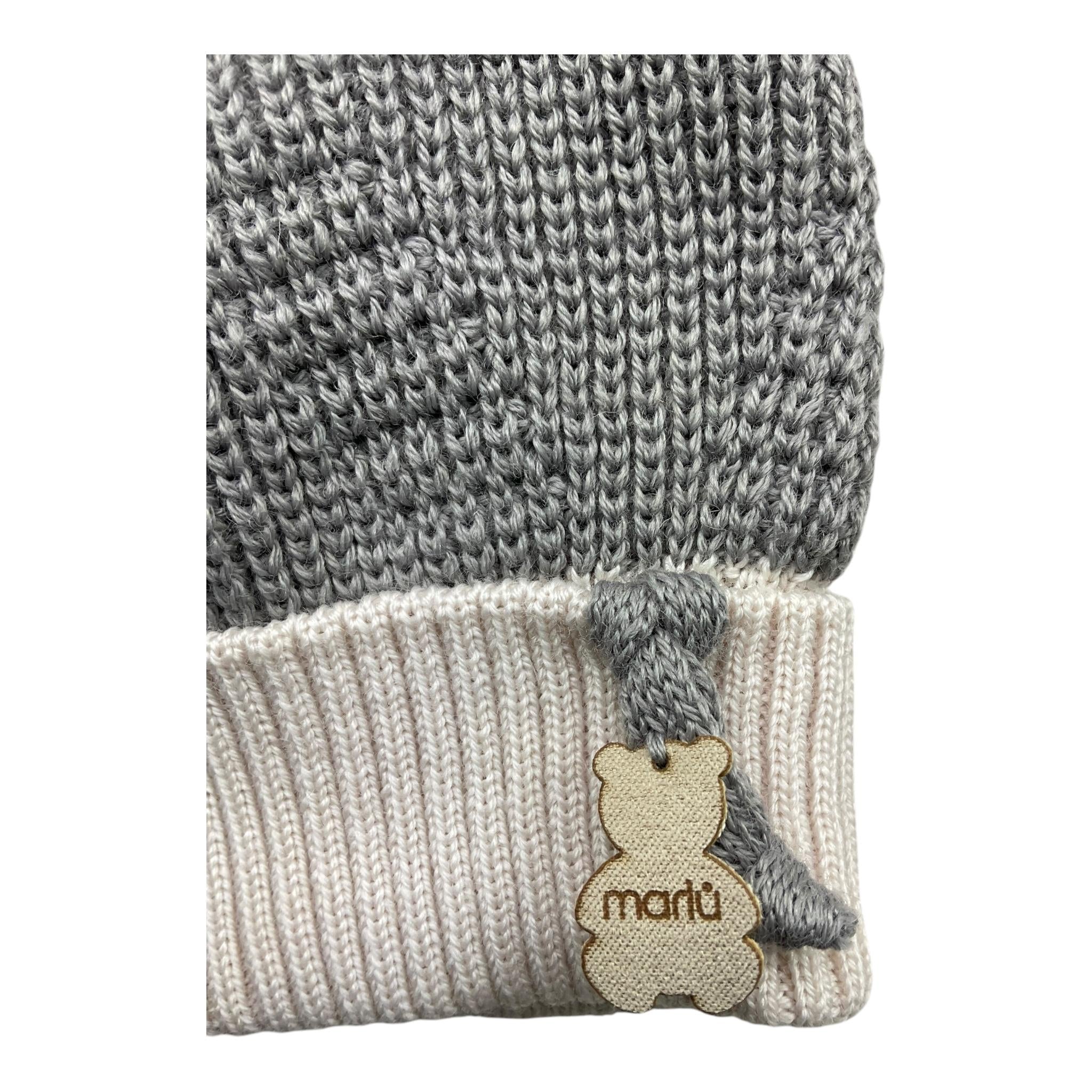 MARLU' cappello tinta unita con pon pon Grigio per Neonato IB5271 GRIGIO MARLU' 