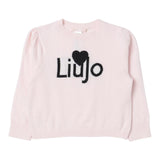 LIU JO maglia girocollo tinta unita con stampa Rosa per Neonata KF3059 ROSA LIU JO 