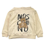 MOSCHINO felpa con cappuccio tinta unita con stampa Beige per Bambino HUF098 BEIGE MOSCHINO 