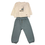 MAYORAL completo 4 pezzi 2felpa-2pantalone bicolore Bianco per Neonato 2623X BIANCO MAYORAL 