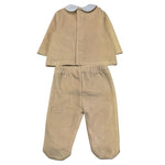 LE BEBE' completo 2 pezzi shirt-ghettina in ciniglia tinta unita Beige per Neonato LBB5082 BEIGE LE BEBE' 