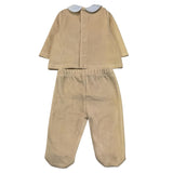 LE BEBE' completo 2 pezzi shirt-ghettina in ciniglia tinta unita Beige per Neonato LBB5082 BEIGE LE BEBE' 