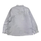 Little Bear Plain Shirt With White Check Pattern For Boys