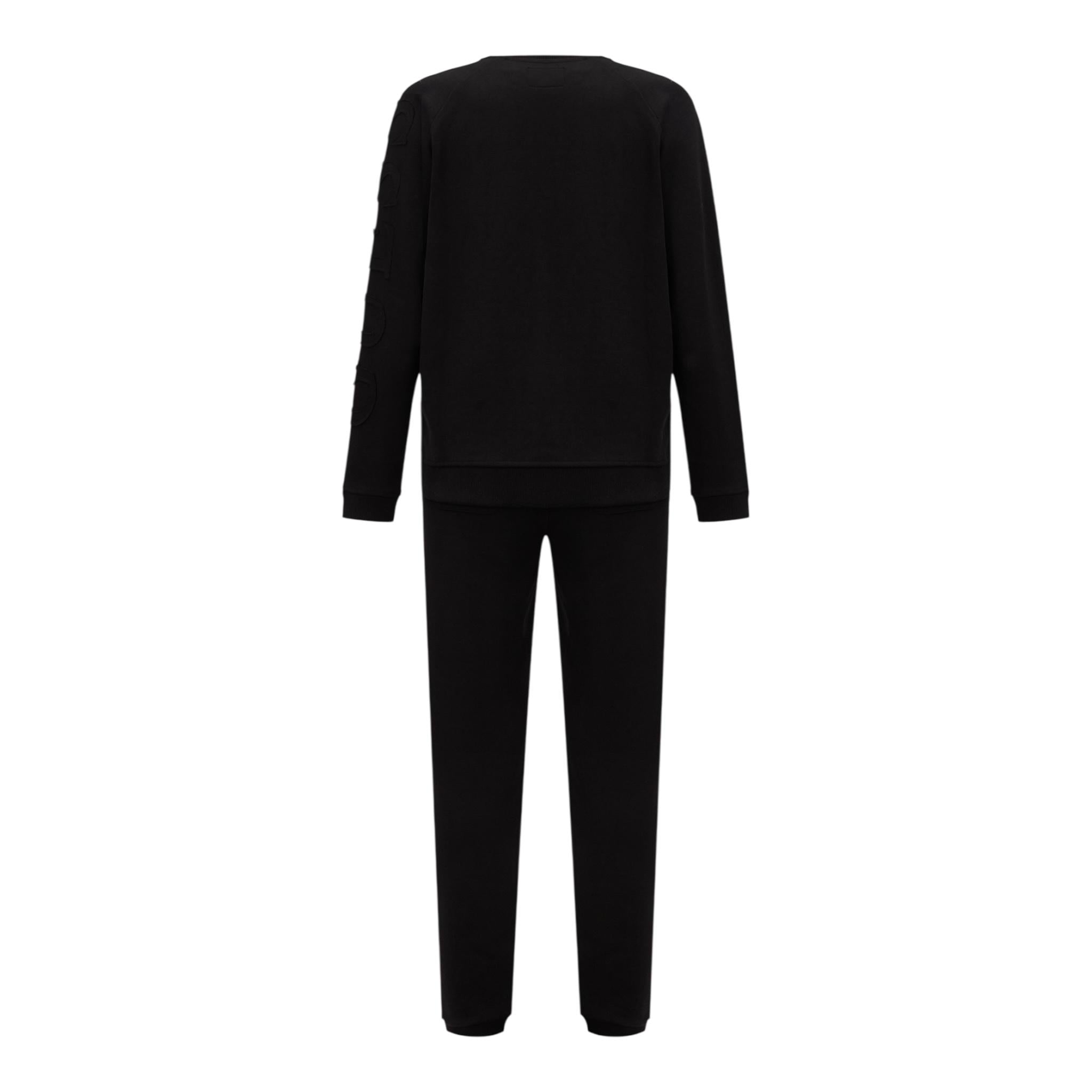 Guess Completo 2 Pezzi Tinta Unita Felpa-Pantalone per Bambino L5RG00K NERO GUESS 