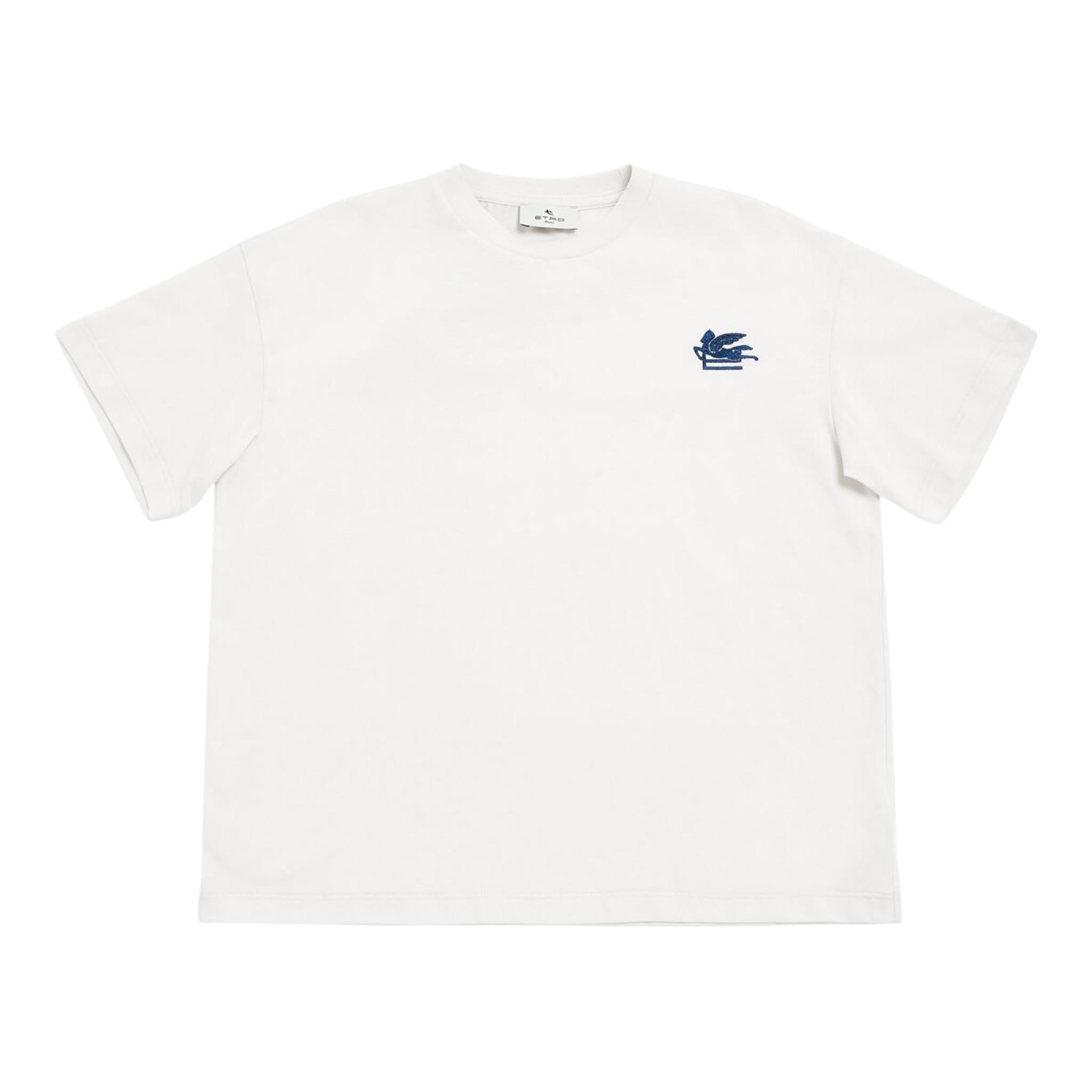 Missoni T-Shirt Girocollo Tinta Unita con Stampa per Bambino GW8P91 BIANCO MISSONI 