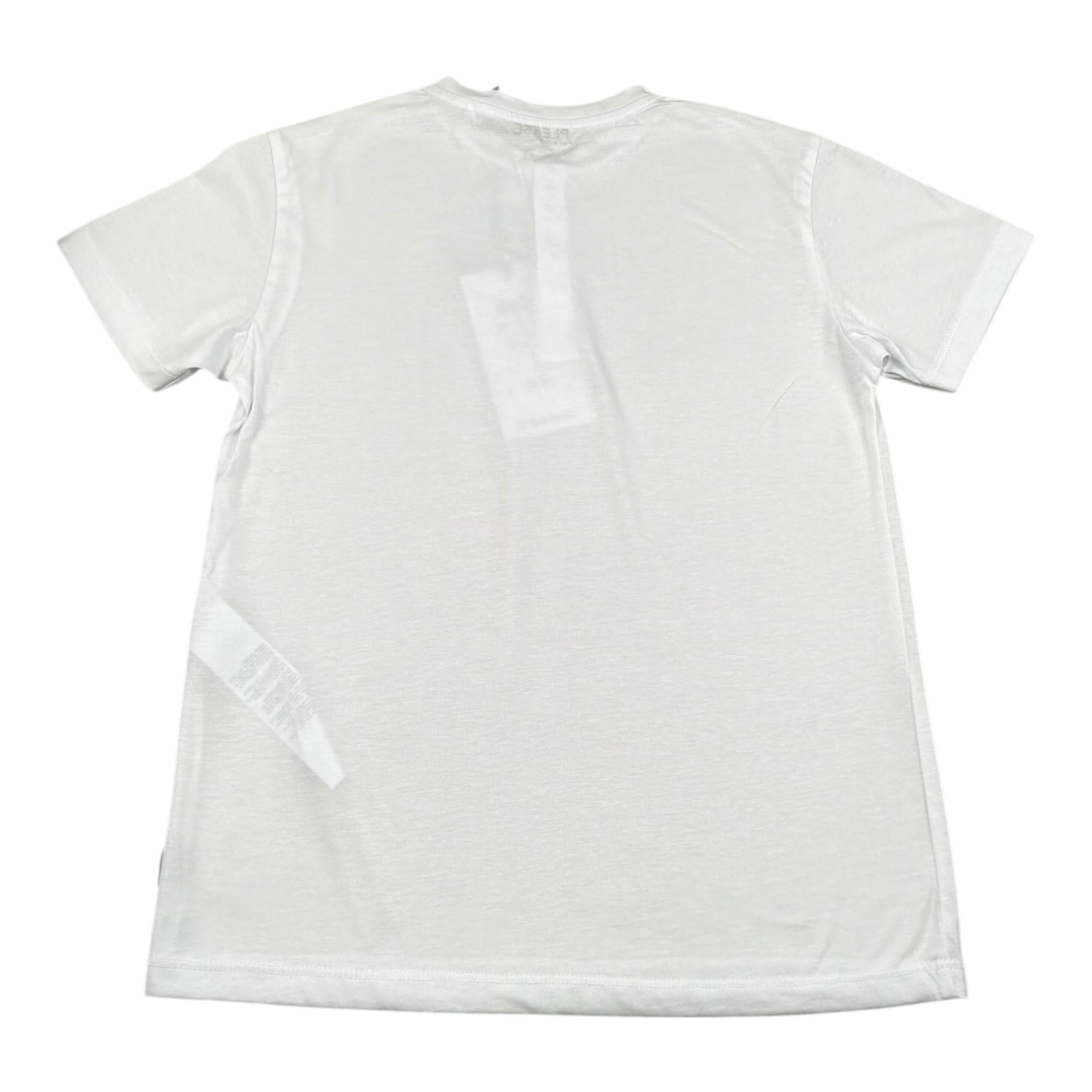 Please T-Shirt Tinta Unita con Bottoni per Bambino ME03030B72 BIANCO PLEASE 