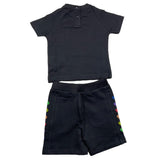 Cesare Paciotti 2 Piece Set T-Shirt-Bermuda Two-Tone Black For Newborn