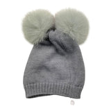 BABY LORD cappello tinta unita con pon pon Grigio per Bambina 616 GRIGIO BABY LORD 
