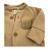 TEDDY E MINOU tutina tinta unita con stampa Sabbia per Neonato I23CP032M0130 SABBIA TEDDY E MINOU 