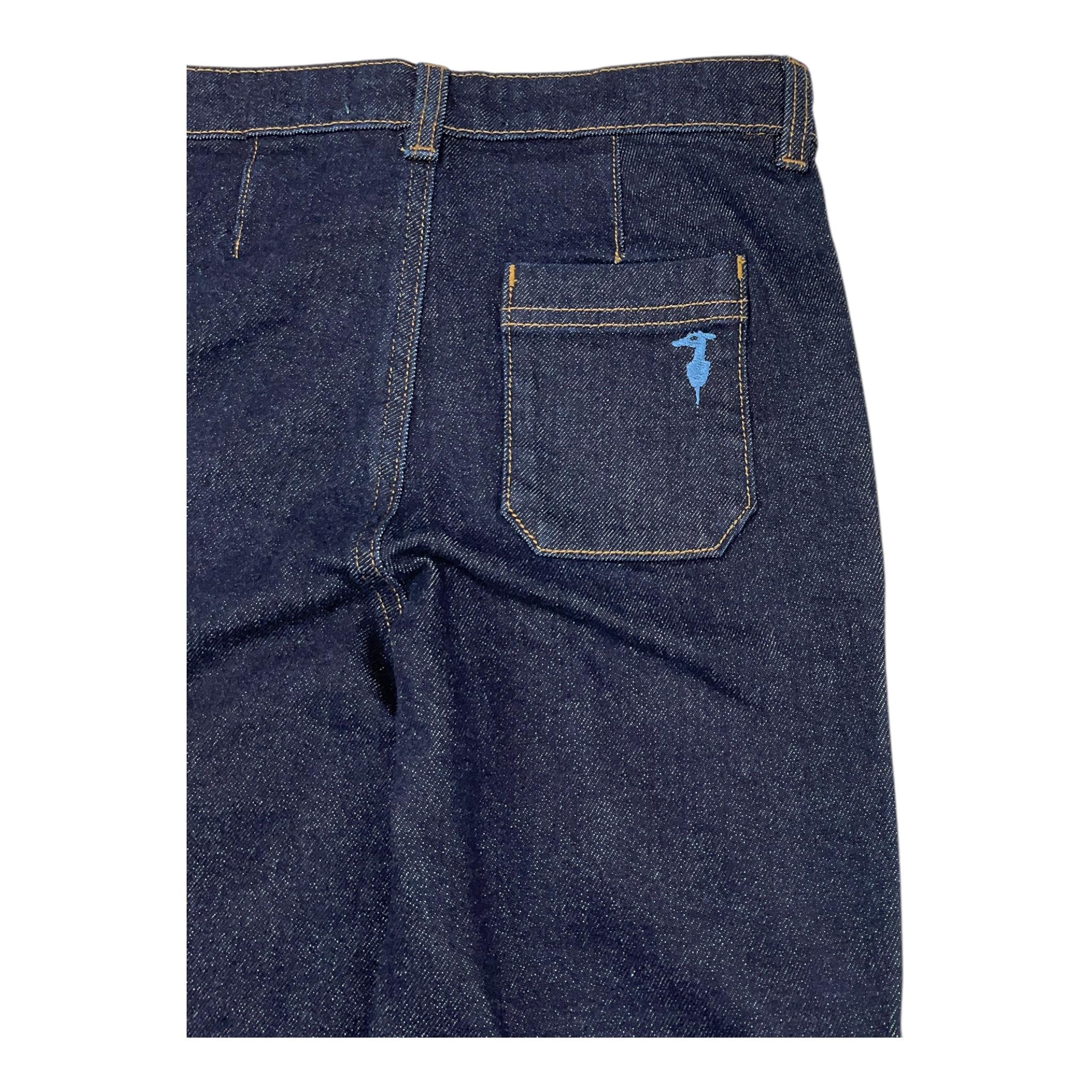 TRUSSARDI jeans tinta unita con girovita regolabile Blu per Bambino TBA25085 BLU TRUSSARDI 