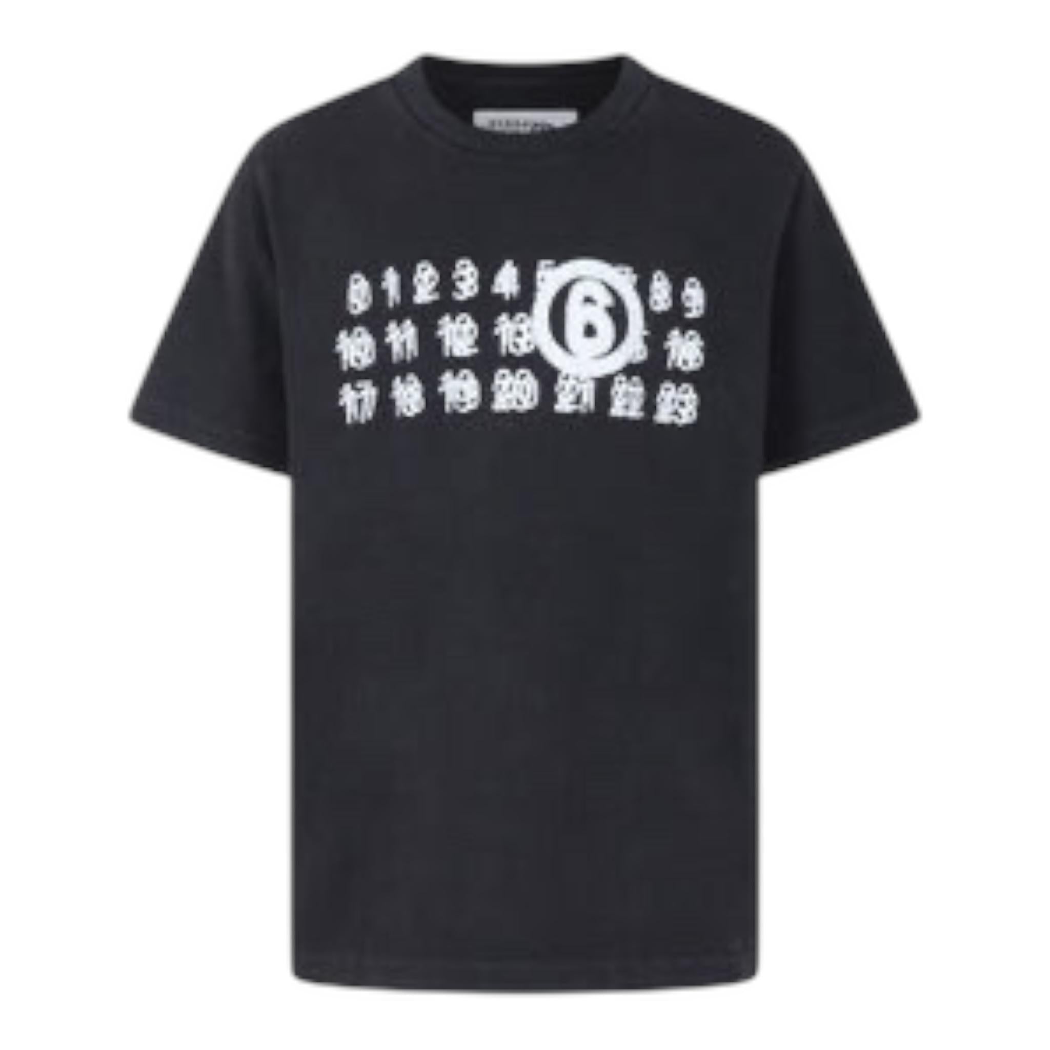 MAISON MARGIELA t-shirt girocollo tinta unita con stampa Grigio per Bambino M60671 GRIGIO MAISON MARGIELA 