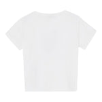 Liu Jo T-Shirt Girocollo Tinta Unita con Brillantini per Bambina GA5119XX BIANCO LIU JO 
