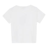 Liu Jo T-Shirt Girocollo Tinta Unita con Brillantini per Bambina GA5119XX BIANCO LIU JO 