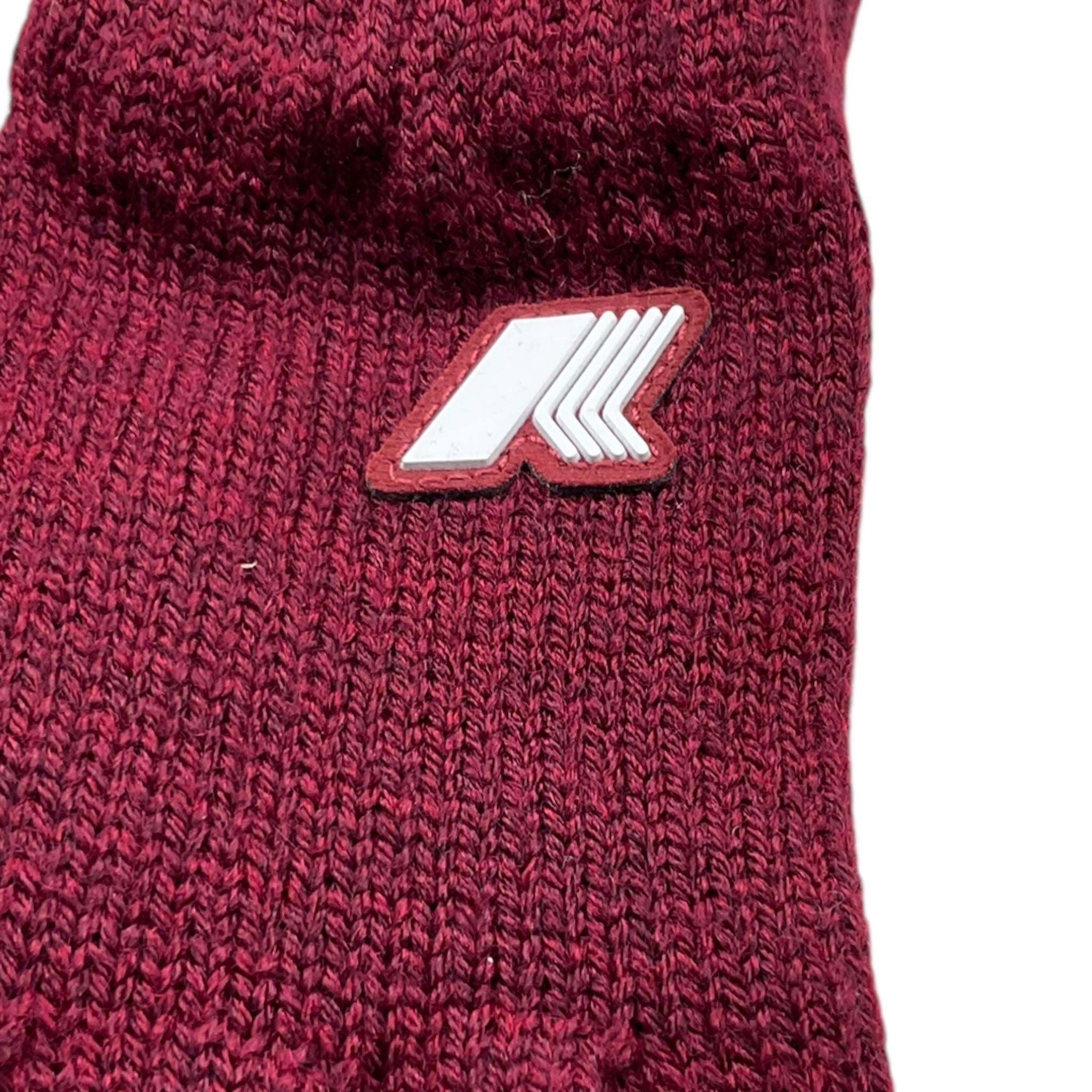 K-WAY guanti tinta unita con logo Bordeaux per Bambino K61323W BORDEAUX K-WAY 