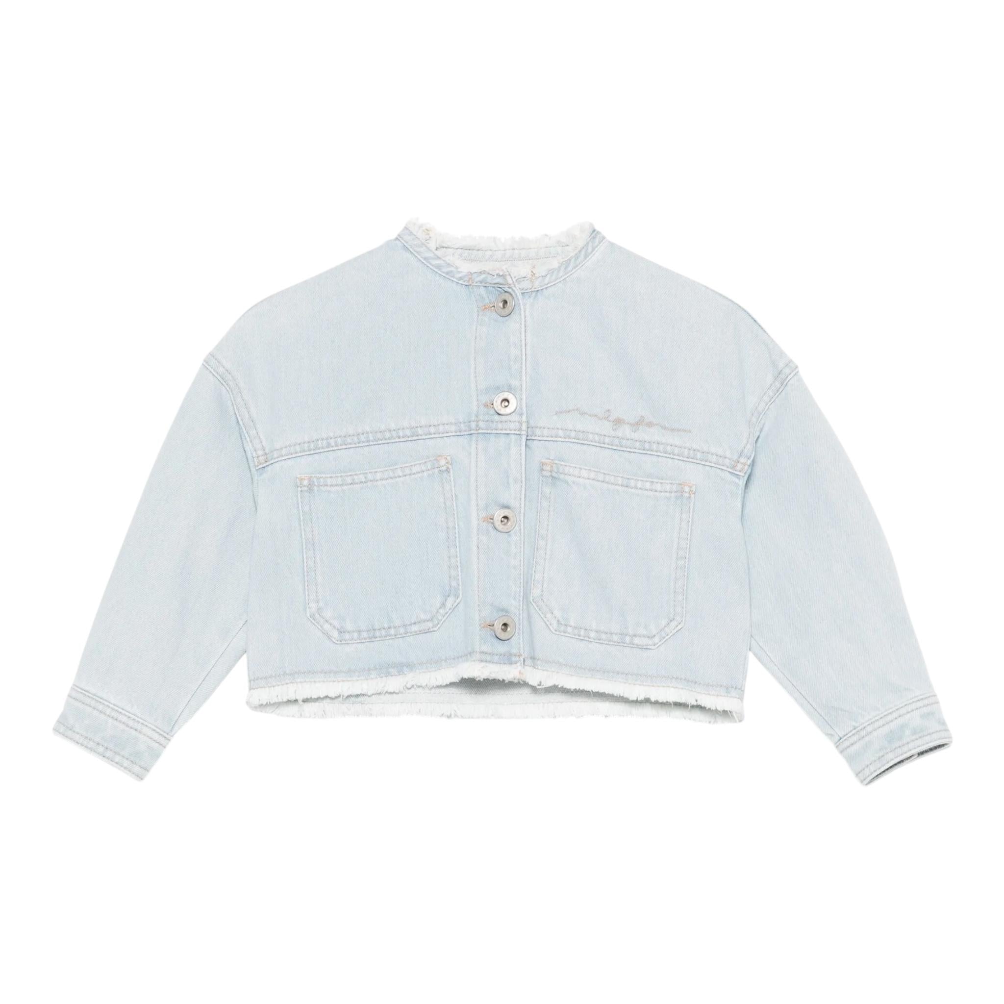 Il Gufo Giubbino In Denim Tinta Unita per Neonata P25GR232J0052N AZZURRO IL GUFO 