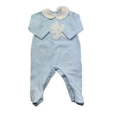 Le Bebe Tutina Manica Lunga Tinta Unita per Neonato LBB5294 AZZURRO LE BEBE 