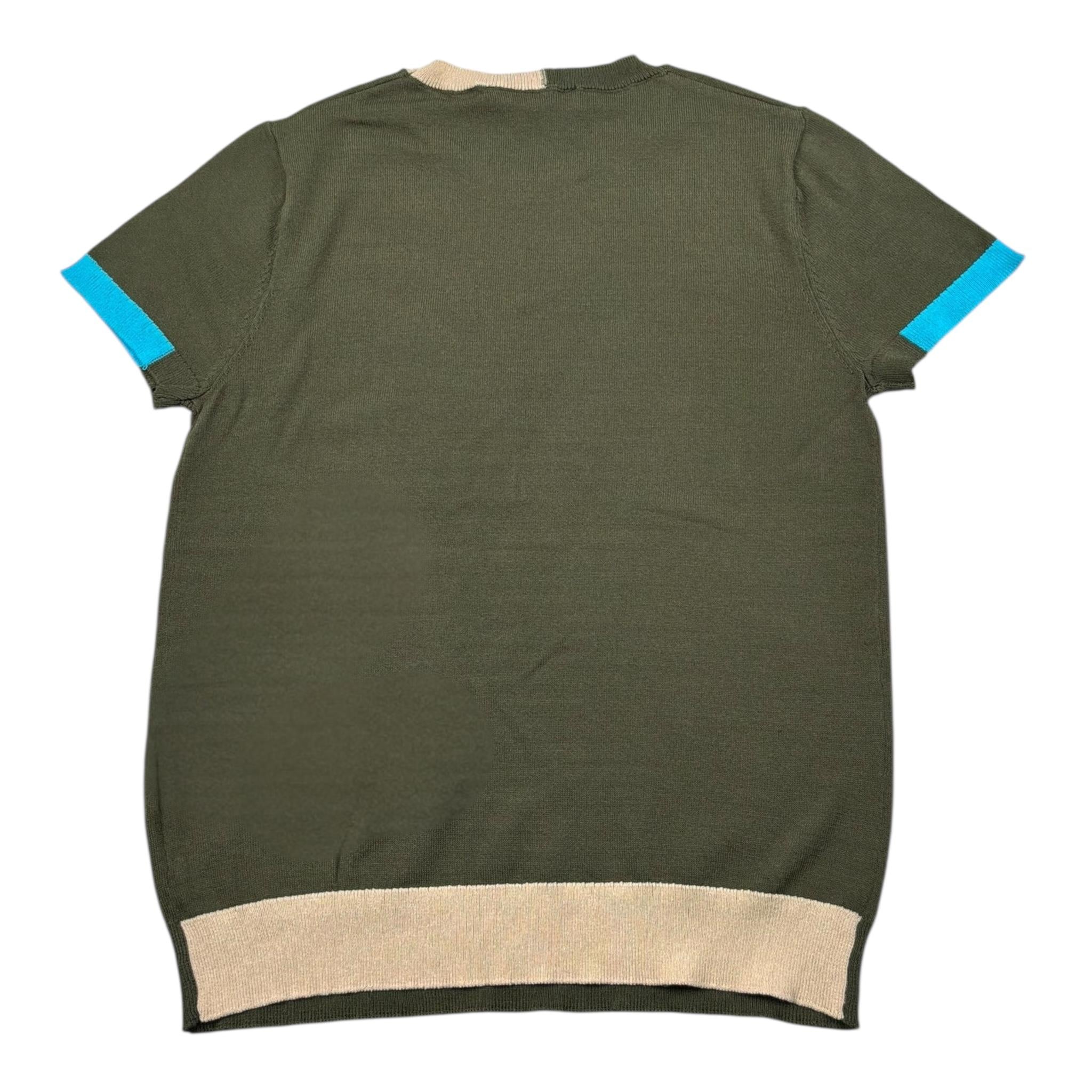 Manuel Ritz T.Shirt Girocollo Tinta Unita con Profili In Contrasto per Bambino MR2996X VERDE MANUEL RITZ 