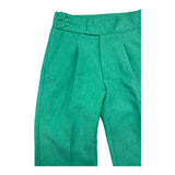 Daniele Alessandrini Solid Color Pants with Adjustable Waist Green for Children