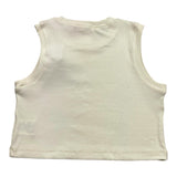 Vicolo Top Solid Color Armhole With Cream Applique For Girls