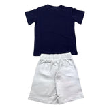 Cesare Paciotti 2 Piece Set T-Shirt-Bermuda Two-Tone Blue/White for Newborns