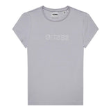 GUESS t-shirt girocollo tinta unita con stampa logo Lilla per Bambina J4RI49J1314 LILLA GUESS 