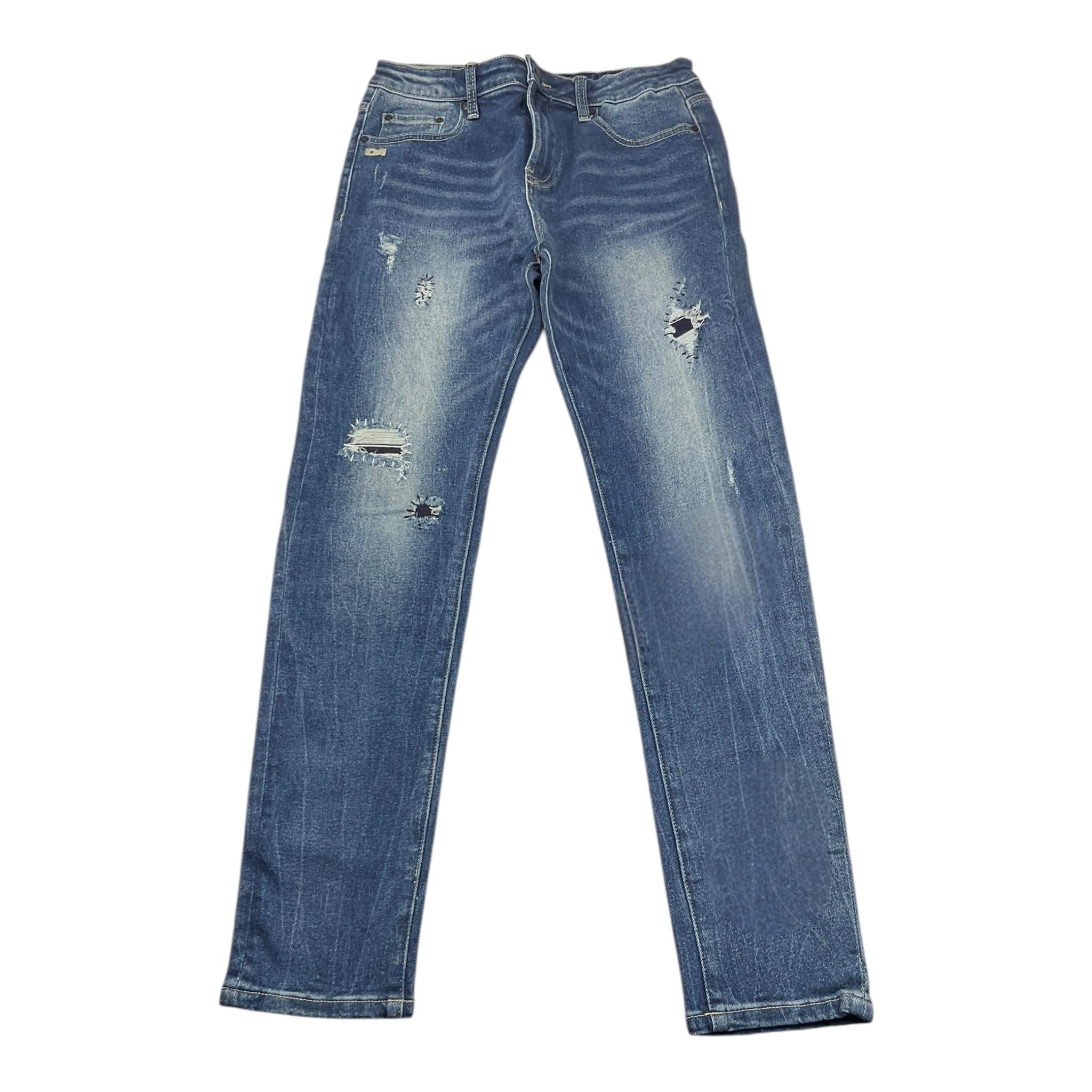 DANIELE ALESSANDRINI jeans tinta unita 5 tasche Blu per Bambino 1231PD1271 BLU DANIELE ALESSANDRINI 